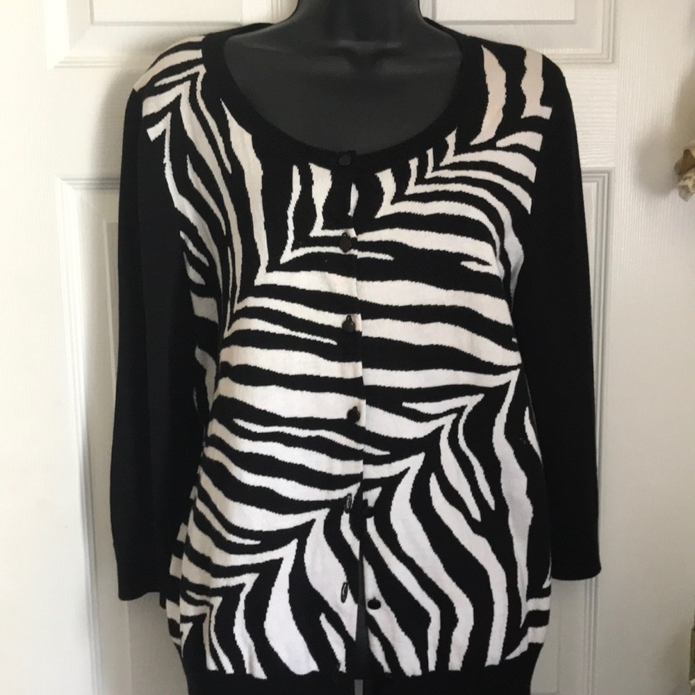 Zebra print Talbot cardigan